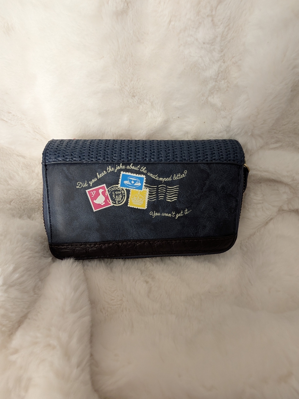 Vendula Post Office Navy and Black Top-Handle Bag with Matching Wallet & Keyring - Picture 13 of 14